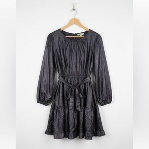 Glam Romantic Plus Size Purple Long Sleeve Cocktail Dress Size - 20W